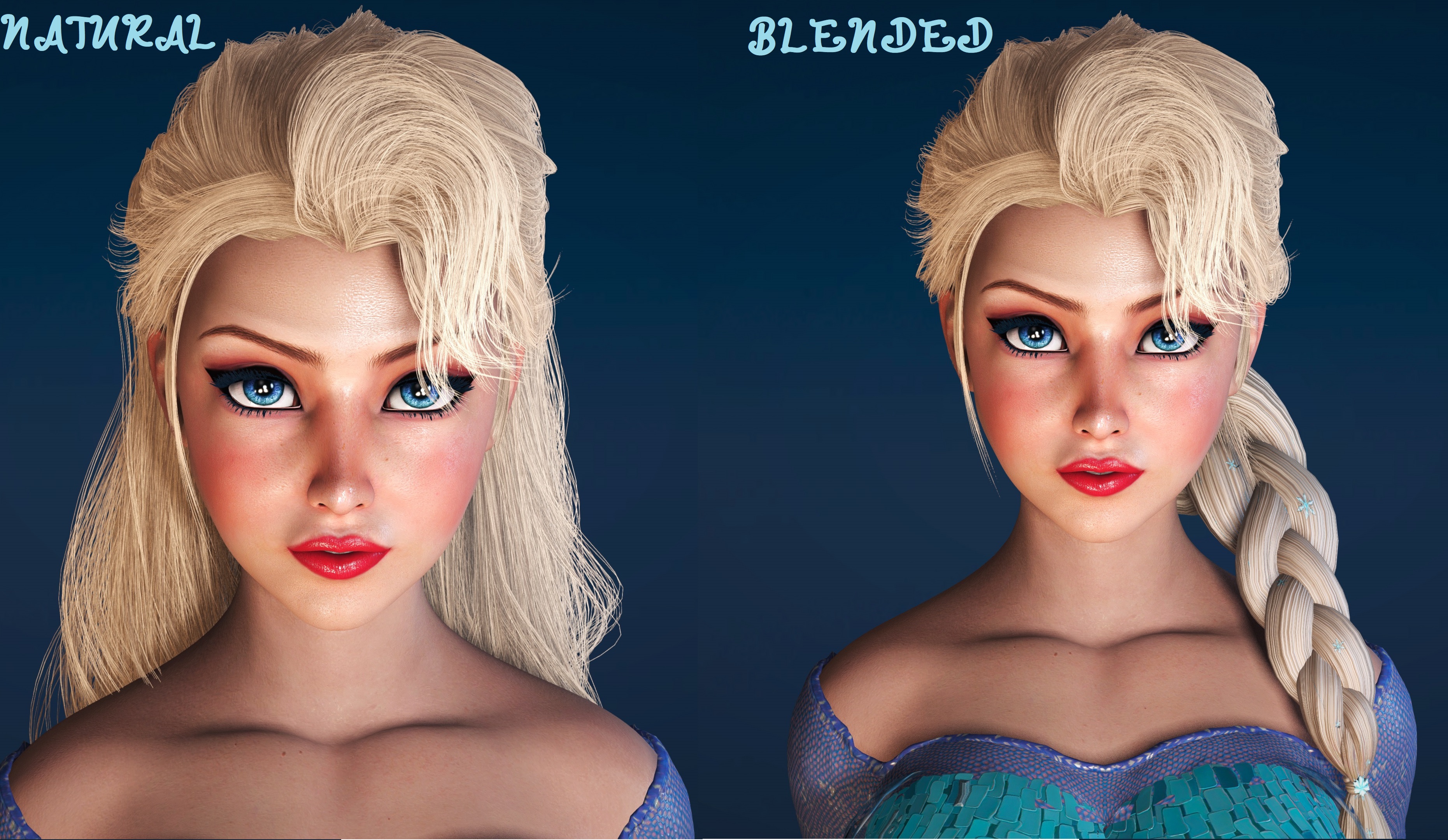 Hairstyles - Elsa Hair | Virt-A-Mate Hub