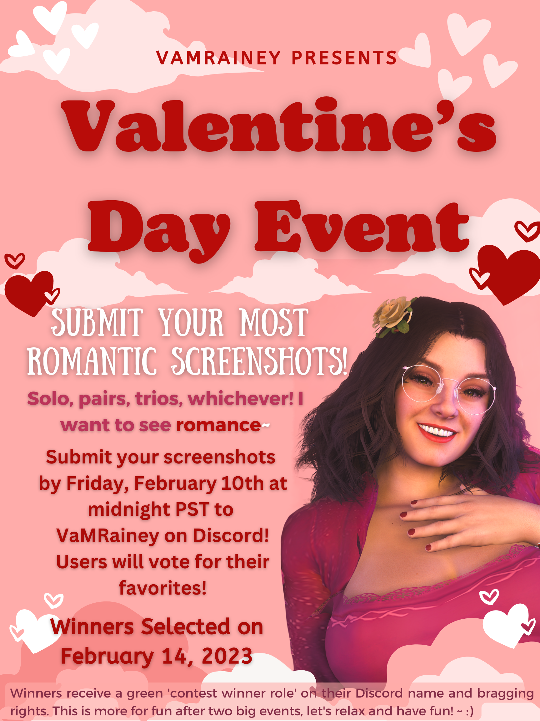Pink Cute Feminine Valentine's Day Sale Discount Promo Offer Flyer.png