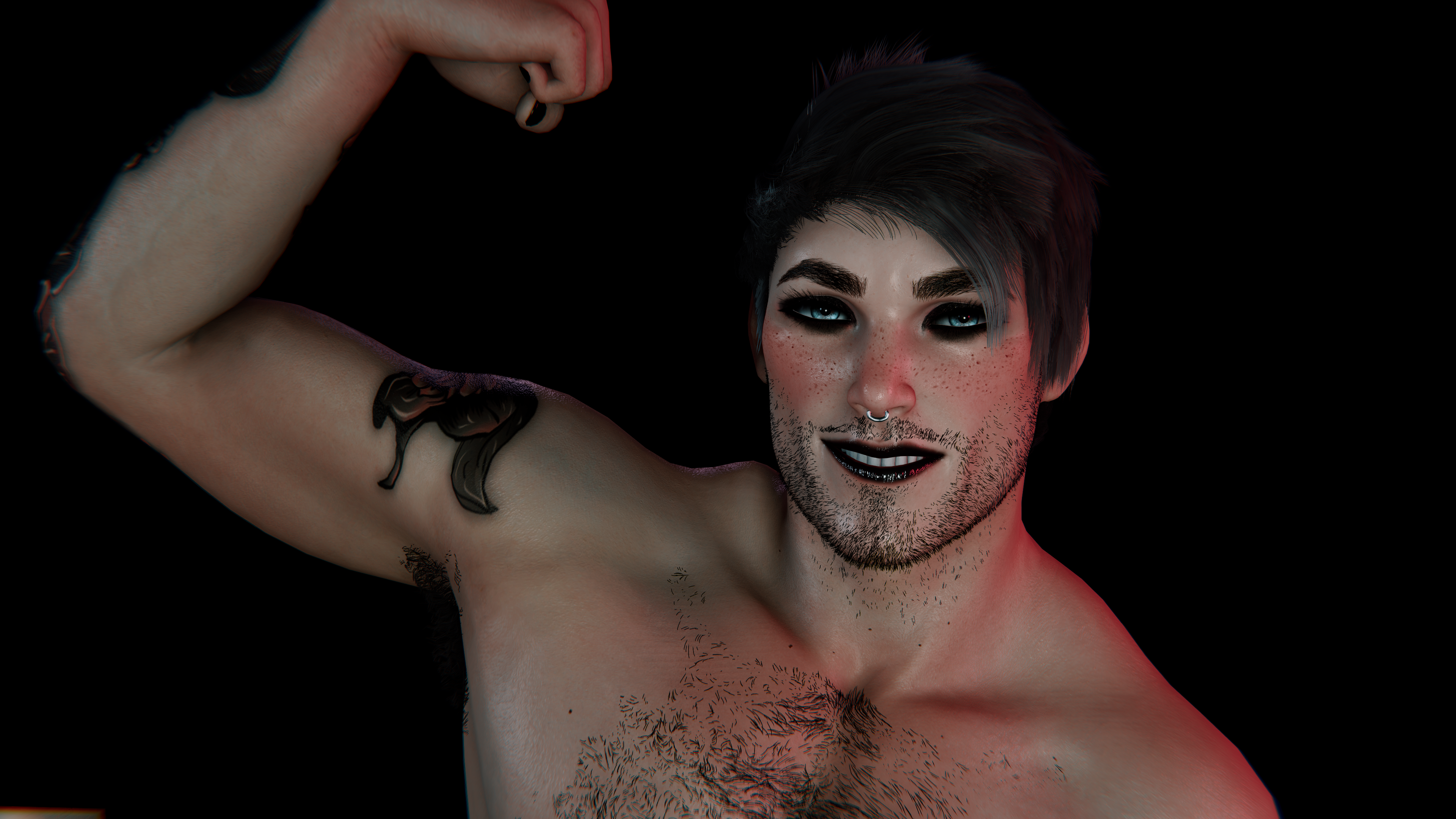 Dean models new male/futa blush and freckles cloth