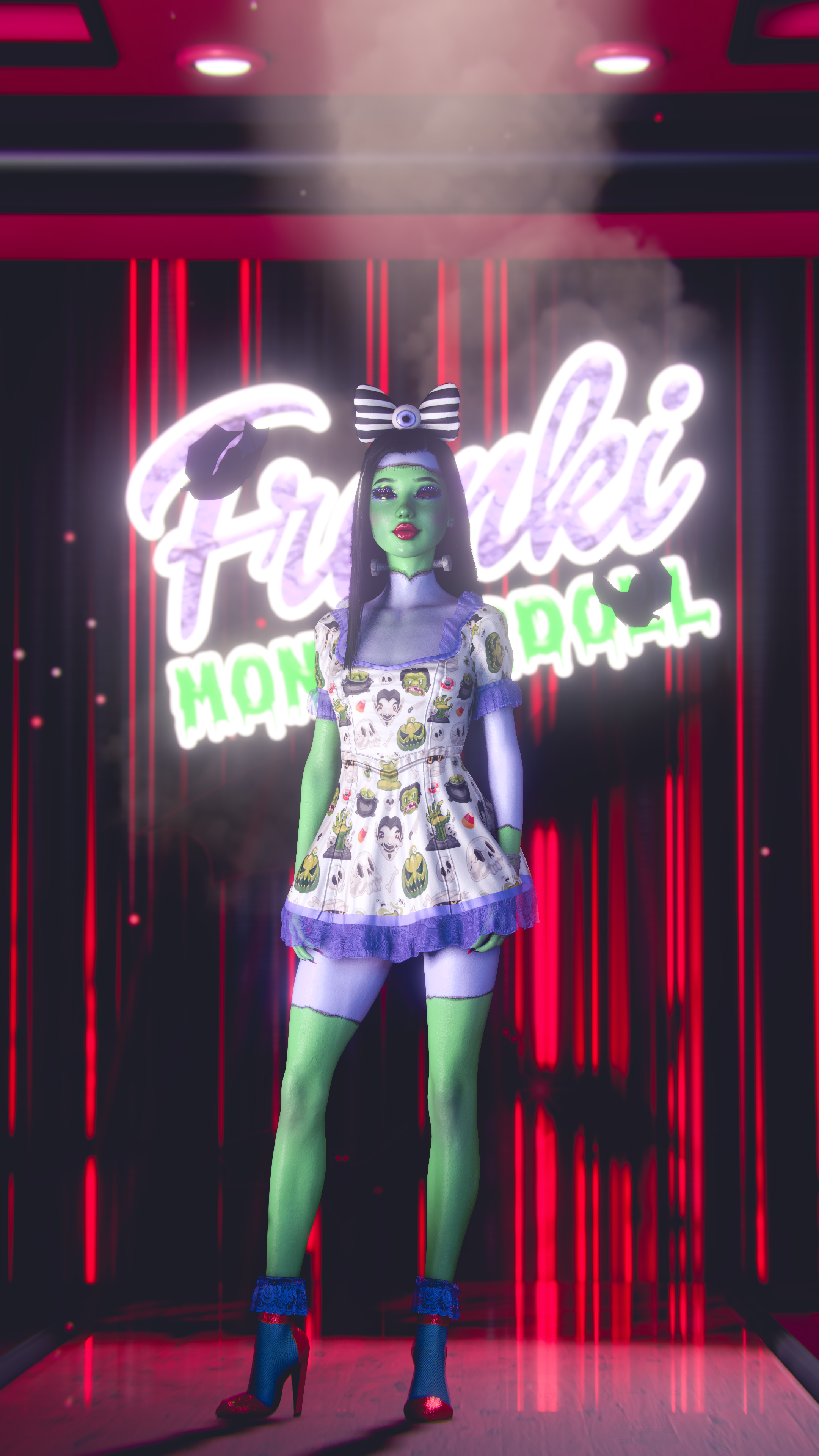 Franki MonsterDoll Demo Scene - VaMoween {#zombie #undead #monstergirl