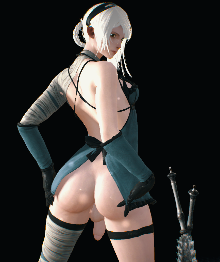 Kaine From Nier Replicant As Futa - Backsack pic